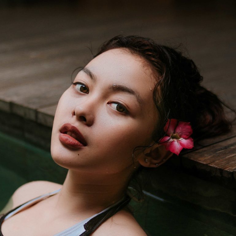 woman pool